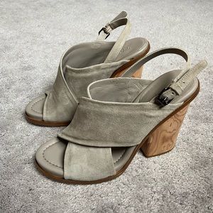 Vince Wooden Heel Sandals 8.5